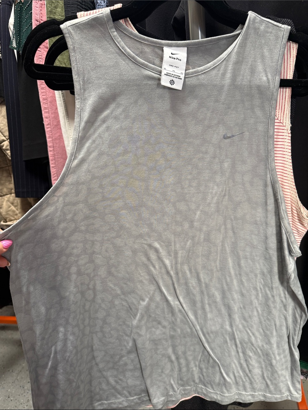 Nike Light Grey Women's Sleeveless Training Tank